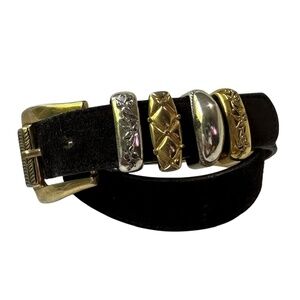 Genuine Vintage STREETS AHEAD Black Suede Belt Size M For Women